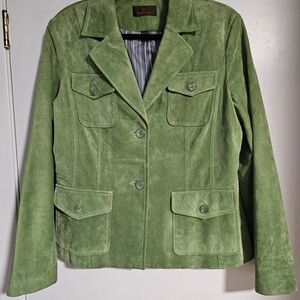 Green Suede Women's Jacket